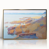 Modern Pointillism: Calanque des Antibois Coastal Scene Wall Art