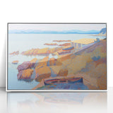 Modern Pointillism: Calanque des Antibois Coastal Scene Wall Art