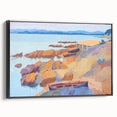 Modern Pointillism: Calanque des Antibois Coastal Scene Wall Art