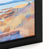 Modern Pointillism: Calanque des Antibois Coastal Scene Wall Art