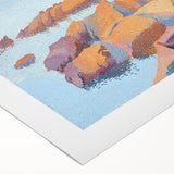 Modern Pointillism: Calanque des Antibois Coastal Scene Wall Art