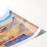 Modern Pointillism: Calanque des Antibois Coastal Scene Wall Art