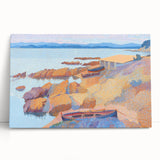 Modern Pointillism: Calanque des Antibois Coastal Scene Wall Art