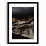 The Skating Rink Modern Wall Art – Enchanting Winter Scene