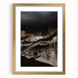 The Skating Rink Modern Wall Art – Enchanting Winter Scene