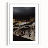 The Skating Rink Modern Wall Art – Enchanting Winter Scene