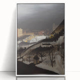The Skating Rink Modern Wall Art – Enchanting Winter Scene