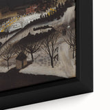 The Skating Rink Modern Wall Art – Enchanting Winter Scene