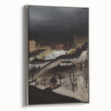 The Skating Rink Modern Wall Art – Enchanting Winter Scene