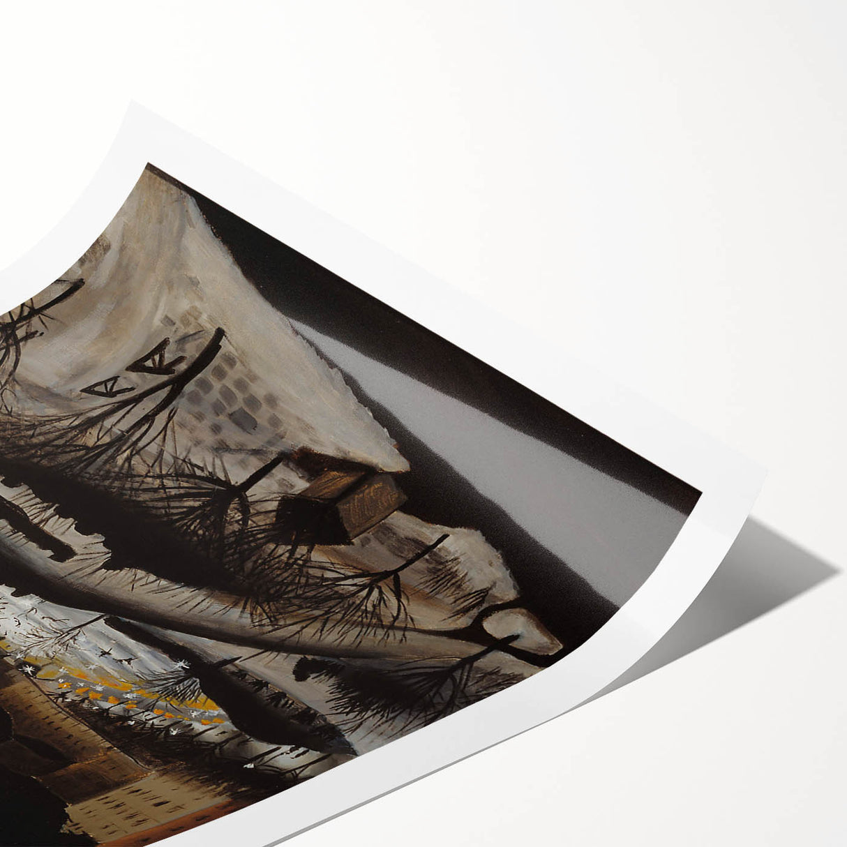 The Skating Rink Modern Wall Art – Enchanting Winter Scene
