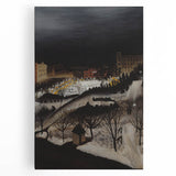 The Skating Rink Modern Wall Art – Enchanting Winter Scene