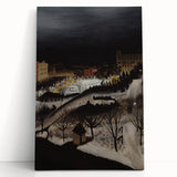 The Skating Rink Modern Wall Art – Enchanting Winter Scene