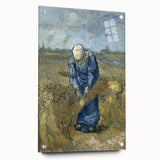 Impressionist Wall Art - Peasant Woman Binding Sheaves by Van Gogh