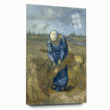 Impressionist Wall Art - Peasant Woman Binding Sheaves by Van Gogh