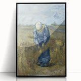 Impressionist Wall Art - Peasant Woman Binding Sheaves by Van Gogh
