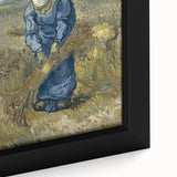 Impressionist Wall Art - Peasant Woman Binding Sheaves by Van Gogh