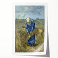 Impressionist Wall Art - Peasant Woman Binding Sheaves by Van Gogh