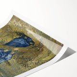 Impressionist Wall Art - Peasant Woman Binding Sheaves by Van Gogh