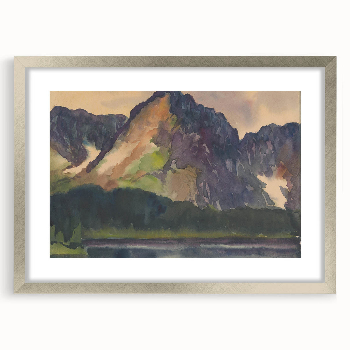 Majestic Mountain River Landscape - Rocky Hills Wall Art