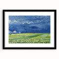 Wheatfield Under Thunderclouds - Impressionist Wall Art by Van Gogh
