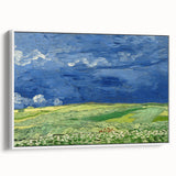 Wheatfield Under Thunderclouds - Impressionist Wall Art by Van Gogh