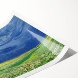 Wheatfield Under Thunderclouds - Impressionist Wall Art by Van Gogh