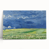 Wheatfield Under Thunderclouds - Impressionist Wall Art by Van Gogh