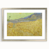 Impressionism Wall Art - Wheatfield with Reaper by Van Gogh Print