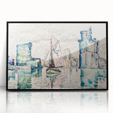 Modern Wall Art - Abstract Harbor Scene - Minimalist Modern Decor