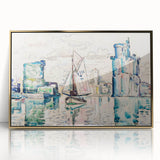 Modern Wall Art - Abstract Harbor Scene - Minimalist Modern Decor