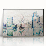 Modern Wall Art - Abstract Harbor Scene - Minimalist Modern Decor