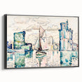 Modern Wall Art - Abstract Harbor Scene - Minimalist Modern Decor