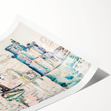 Modern Wall Art - Abstract Harbor Scene - Minimalist Modern Decor