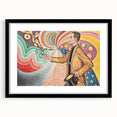 Modern Wall Art - Abstract Portrait with Vibrant Colors - Contemporary Art