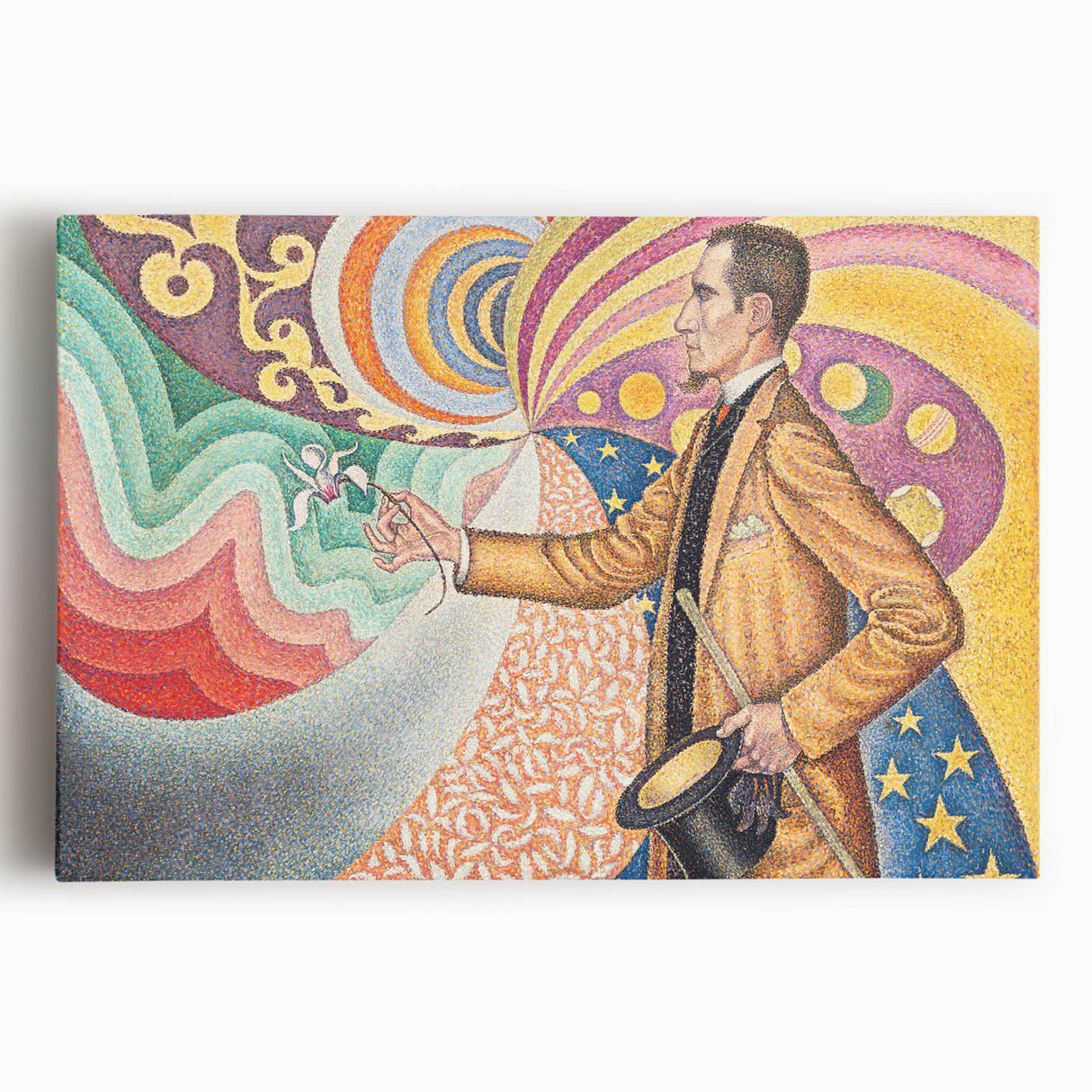 Modern Wall Art - Abstract Portrait with Vibrant Colors - Contemporary Art