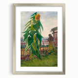 Impressionist Wall Art - Allotment with Sunflower by Van Gogh
