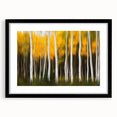 Forest Blaze – Abstract Autumn Trunks in Dynamic Vertical Motion