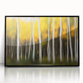 Forest Blaze – Abstract Autumn Trunks in Dynamic Vertical Motion