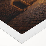 Stunning rolled canvas depicting a vibrant landscape with an ancient castle, showcasing rich colors and intricate details, perfect for home decor enthusiasts.