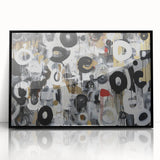 Large Abstract Bedroom Wall Art – Black, Beige & Gold Canvas