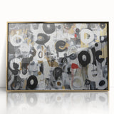 Large Abstract Bedroom Wall Art – Black, Beige & Gold Canvas