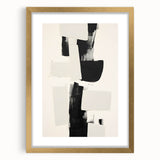 Elegant Dining Room Art Prints – Black & White Abstract Canvas