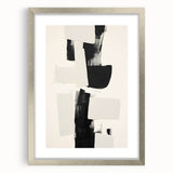 Elegant Dining Room Art Prints – Black & White Abstract Canvas
