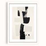 Elegant Dining Room Art Prints – Black & White Abstract Canvas