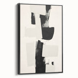 Elegant Dining Room Art Prints – Black & White Abstract Canvas