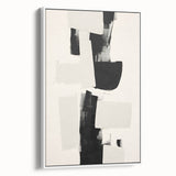 Elegant Dining Room Art Prints – Black & White Abstract Canvas