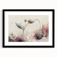 Botanical Floral Living Room Wall Art – Modern Framed Canvas