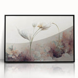 Botanical Floral Living Room Wall Art – Modern Framed Canvas