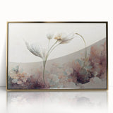 Botanical Floral Living Room Wall Art – Modern Framed Canvas