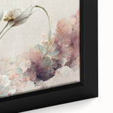 Botanical Floral Living Room Wall Art – Modern Framed Canvas